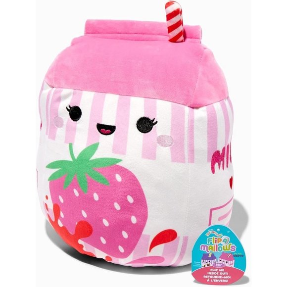 Squishmallow FlipAMallow with Strawberry Milk Stuffed Animal Toy 12 Inch - Picture 1 of 3